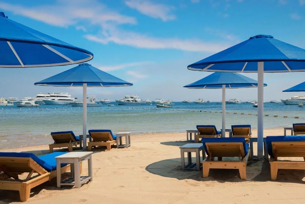 Beach at Pickalbatros Blu Spa Resort in Hurghada